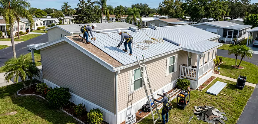 Mobile Home Metal Roof Replacement in South Elgin